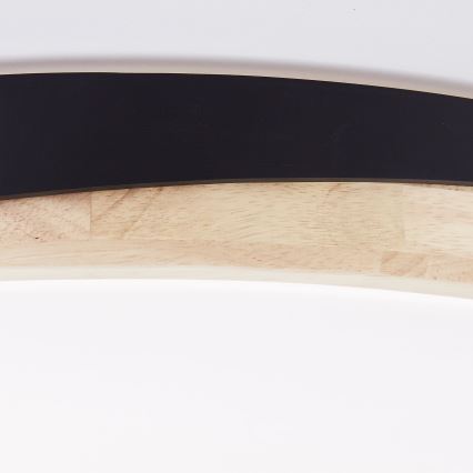 Brilliant - LED Prigušiva stropna svjetiljka BAARLO LED/36W/230V 3000-6500K pr. 50 cm crna/kaučukovac + daljinski upravljač - FSC certificirano