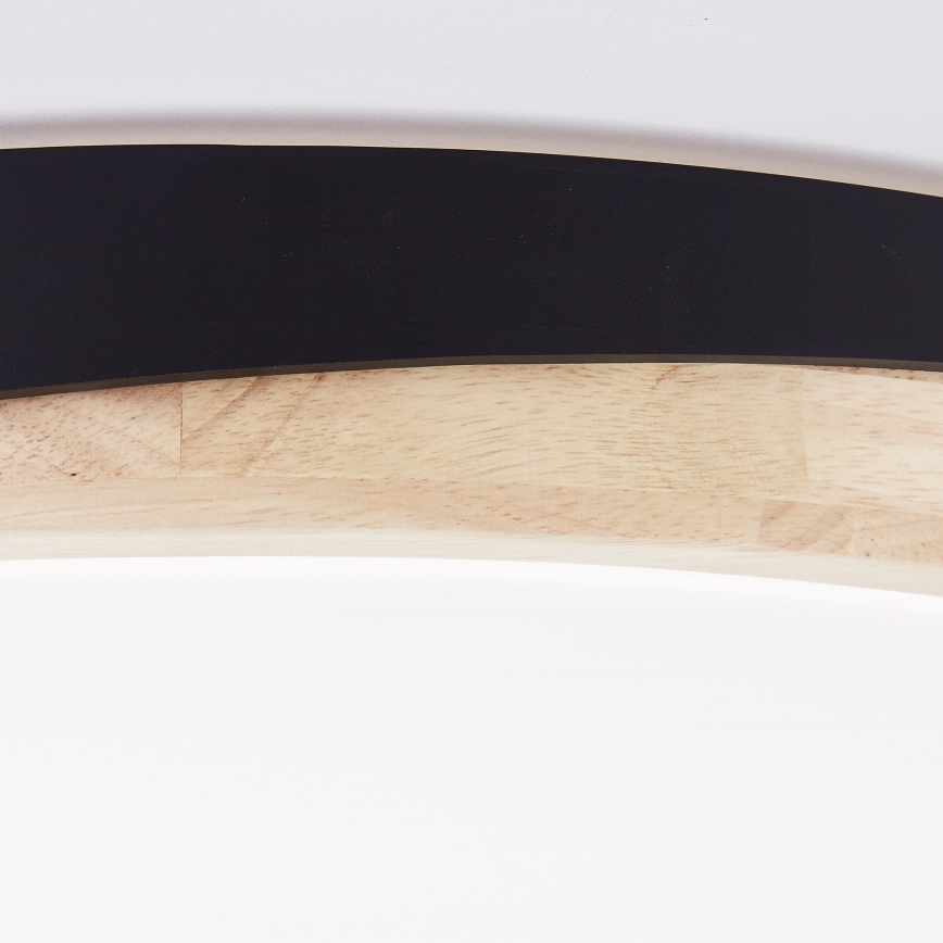 Brilliant - LED Prigušiva stropna svjetiljka BAARLO LED/36W/230V 3000-6500K pr. 50 cm crna/kaučukovac + daljinski upravljač - FSC certificirano