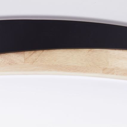 Brilliant - LED Prigušiva stropna svjetiljka BAARLO LED/36W/230V 3000-6500K pr. 50 cm crna/kaučukovac + daljinski upravljač - FSC certificirano