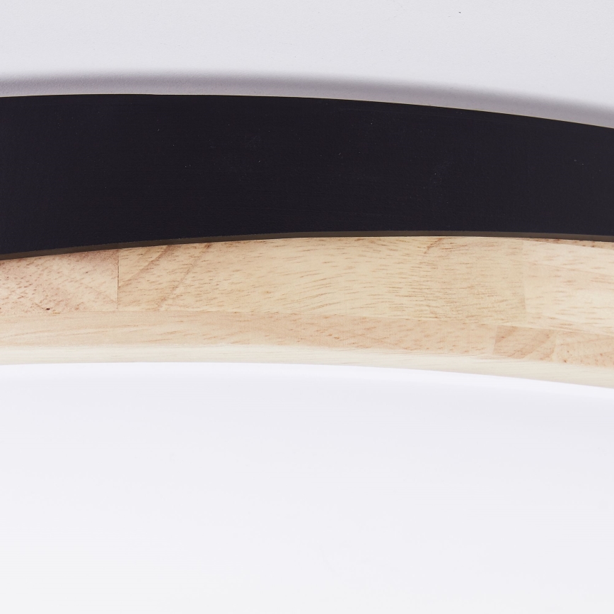 Brilliant - LED Prigušiva stropna svjetiljka BAARLO LED/36W/230V 3000-6500K pr. 50 cm crna/kaučukovac + daljinski upravljač