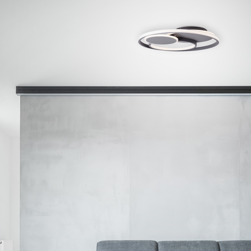 Brilliant - LED Prigušiva stropna svjetiljka RUNDA LED/50W/230V 3000-6500K crna + daljinski upravljač