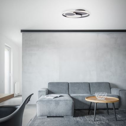 Brilliant - LED Prigušiva stropna svjetiljka RUNDA LED/50W/230V 3000-6500K crna + daljinski upravljač