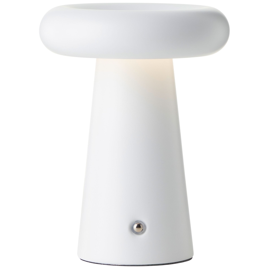 Brilliant - LED Prigušiva dodirna vanjska stolna lampa MUFFIN LED/3W/5V USB 2600 mAh IP44 bijela