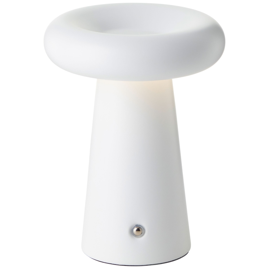Brilliant - LED Prigušiva dodirna vanjska stolna lampa MUFFIN LED/3W/5V USB 2600 mAh IP44 bijela