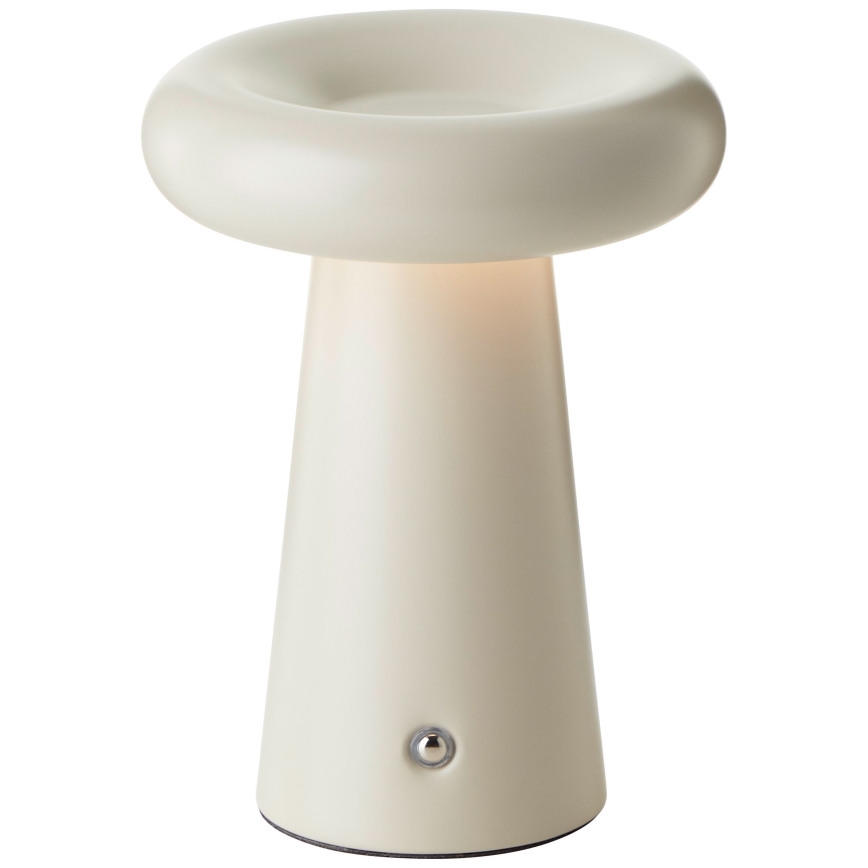 Brilliant - LED Prigušiva stolna lampa na dodir MUFFIN LED/3W/5V USB 2600 mAh IP44 krem