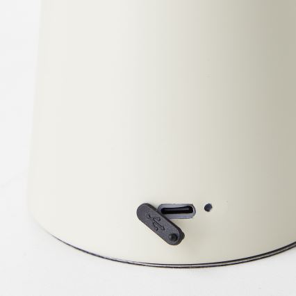 Brilliant - LED Prigušiva stolna lampa na dodir MUFFIN LED/3W/5V USB 2600 mAh IP44 krem