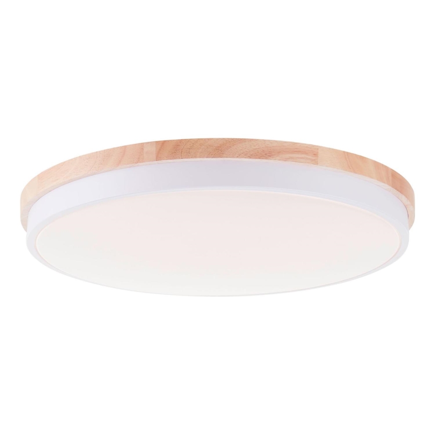 Brilliant - LED Prigušiva stropna svjetiljka BAARLO LED/36W/230V 3000-6500K pr. 50 cm bijela/kaučukovac + daljinski upravljač