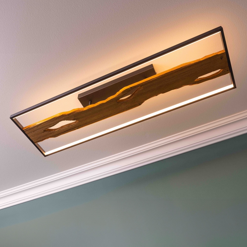 Brilliant - LED Prigušiva stropna svjetiljka CHAUMONT LED/48W/230V kaučukovac - FSC certificirano