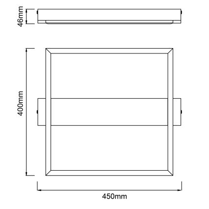 Brilliant - LED Prigušiva stropna svjetiljka LONEOS LED/24W/230V 3000K 45x40 cm - FSC certificirano