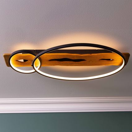 Brilliant - LED Prigušivo stropno svjetlo PIRUS LED/30W/230V 30x70 cm gumovo drvo