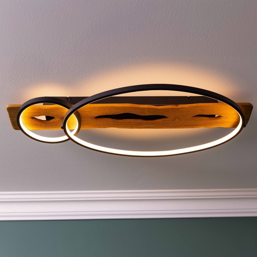 Brilliant - LED Prigušivo stropno svjetlo PIRUS LED/30W/230V 30x70 cm gumovo drvo