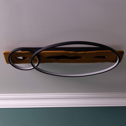 Brilliant - LED Prigušivo stropno svjetlo PIRUS LED/30W/230V 30x70 cm gumovo drvo