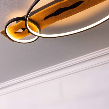 Brilliant - LED Prigušivo stropno svjetlo PIRUS LED/30W/230V 30x70 cm gumovo drvo