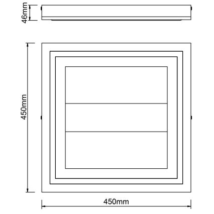 Brilliant - LED Prigušiva stropna svjetiljka RHEA LED/24W/230V 3000K 45x45 cm - FSC certificirano