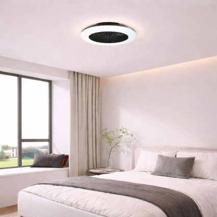 Brilliant - LED prigušivo stropno svjetlo s ventilatorom MONTERO LED/20W/230V 2700-6500K Ø 42 cm crno + daljinski upravljač