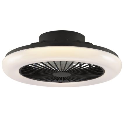 Brilliant - LED prigušivo stropno svjetlo s ventilatorom MONTERO LED/20W/230V 2700-6500K Ø 42 cm crno + daljinski upravljač