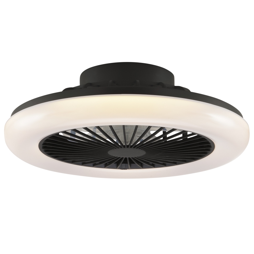 Brilliant - LED prigušivo stropno svjetlo s ventilatorom MONTERO LED/20W/230V 2700-6500K Ø 42 cm crno + daljinski upravljač
