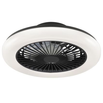 Brilliant - LED prigušivo stropno svjetlo s ventilatorom MONTERO LED/20W/230V 2700-6500K Ø 42 cm crno + daljinski upravljač