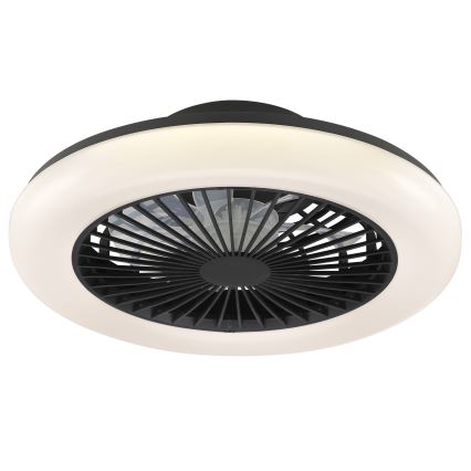 Brilliant - LED prigušivo stropno svjetlo s ventilatorom MONTERO LED/20W/230V 2700-6500K Ø 42 cm crno + daljinski upravljač