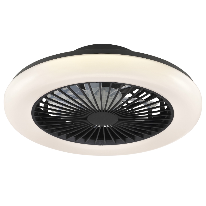 Brilliant - LED prigušivo stropno svjetlo s ventilatorom MONTERO LED/20W/230V 2700-6500K Ø 42 cm crno + daljinski upravljač