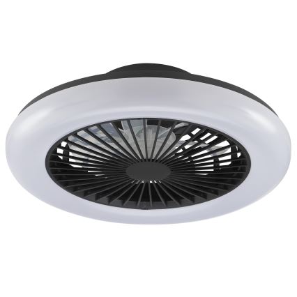 Brilliant - LED prigušivo stropno svjetlo s ventilatorom MONTERO LED/20W/230V 2700-6500K Ø 42 cm crno + daljinski upravljač