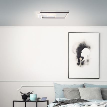 Brilliant - LED Prigušiva stropna svjetiljka IORGO LED/40W/230V 3000K 43,5x43,5 cm bijela/crna