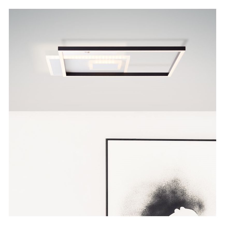 Brilliant - LED Prigušiva stropna svjetiljka IORGO LED/40W/230V 3000K 43,5x43,5 cm bijela/crna