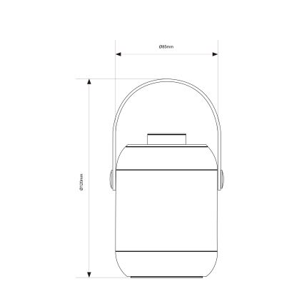 Brilliant - LED Prigušiva vanjska stolna lampa GEMMA LED/1,9W/5V IP44 bijela