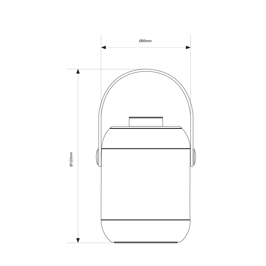 Brilliant - LED Prigušiva vanjska stolna lampa GEMMA LED/1,9W/5V IP44 bijela