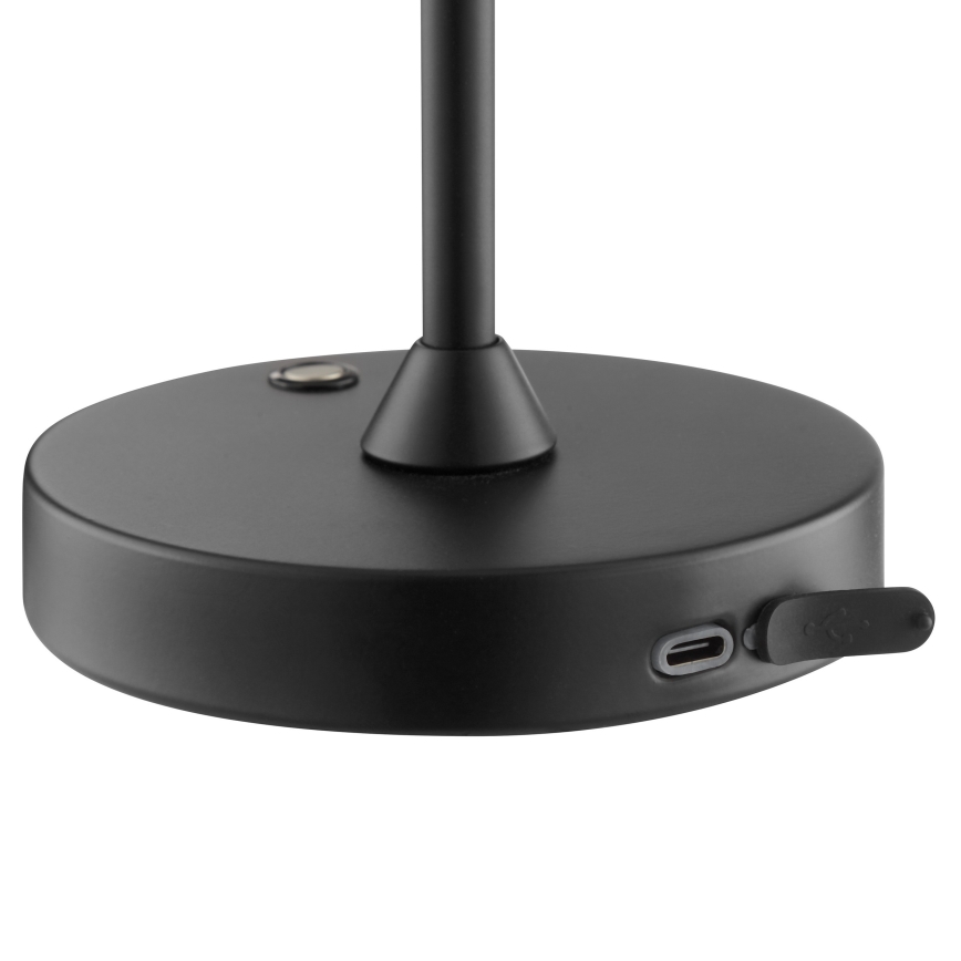 Brilliant - LED punjiva dodirna vanjska stolna lampa ELORA s mogućnošću prigušivanja LED/2,5W/5V 2700K 2600 mAh IP44 crna