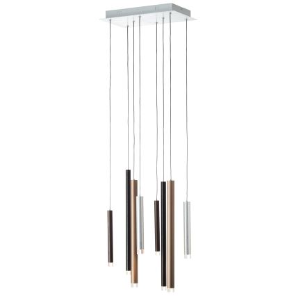 Brilliant - LED luster s mogućnošću prigušivanja na sajli CEMBALO LED/32W/230V matni krom/crna/smeđa