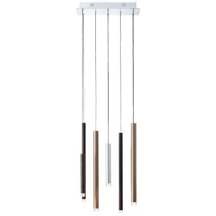 Brilliant - LED luster s mogućnošću prigušivanja na sajli CEMBALO LED/32W/230V matni krom/crna/smeđa