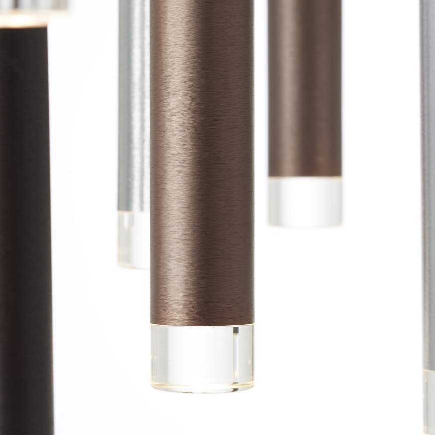 Brilliant - LED luster s mogućnošću prigušivanja na sajli CEMBALO LED/70W/230V matni krom/crna/smeđa