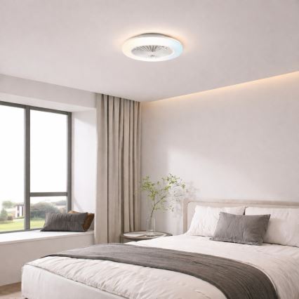 Brilliant - LED stropno svjetlo s prigušivanjem i ventilatorom MONTERO LED/20W/230V 2700-6500K Ø 42 cm bijela + daljinski upravljač