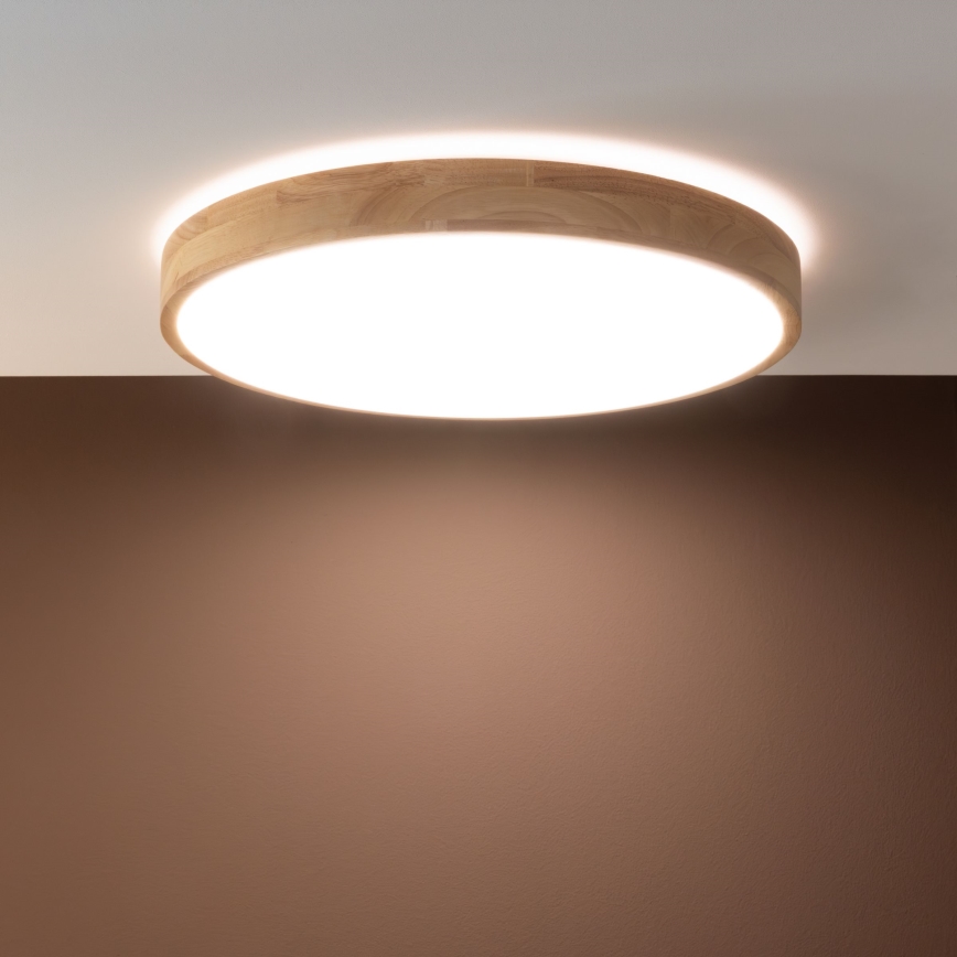 Brilliant - LED stropna svjetiljka s mogućnošću prigušivanja SLIMLINE LED/60W/230V 3000-6500K Ø 45 cm, finiš kaučukovca + s daljinskim upravljačem