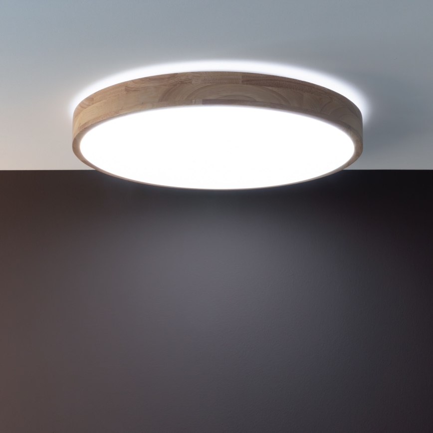 Brilliant - LED stropna svjetiljka s mogućnošću prigušivanja SLIMLINE LED/60W/230V 3000-6500K Ø 45 cm, finiš kaučukovca + s daljinskim upravljačem