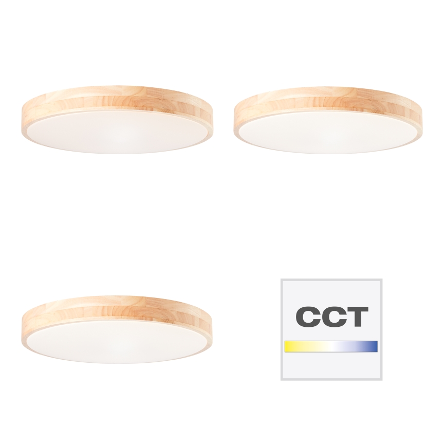 Brilliant - LED stropna svjetiljka s mogućnošću prigušivanja SLIMLINE LED/60W/230V 3000-6500K Ø 45 cm, finiš kaučukovca + s daljinskim upravljačem