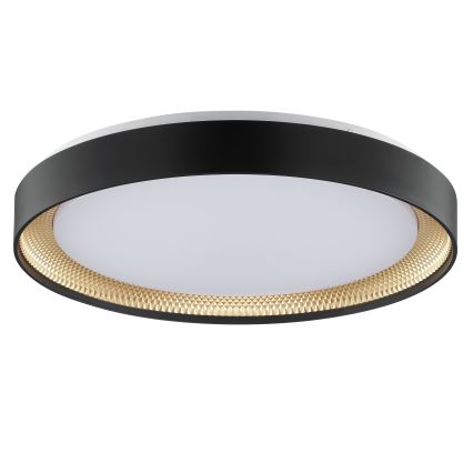 Brilliant - LED prigušivo stropno svjetlo WALDO LED/36W/230V 3000-6500K promjer 48,5 cm crno/zlatno + daljinski upravljač