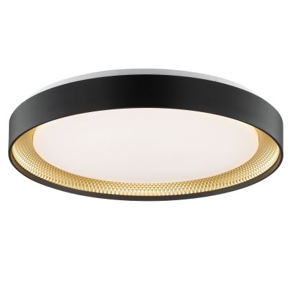 Brilliant - LED prigušivo stropno svjetlo WALDO LED/36W/230V 3000-6500K promjer 48,5 cm crno/zlatno + daljinski upravljač