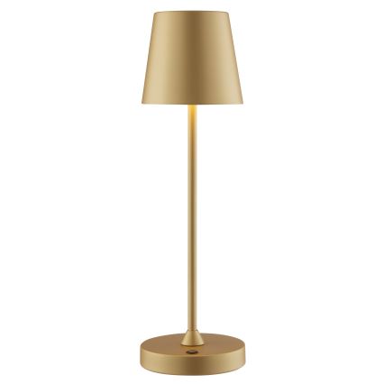 Brilliant - LED prigušiva punjiva na dodir vanjska stolna lampa ELORA LED/2,5W/5V 2700K 2600 mAh IP44 zlatna