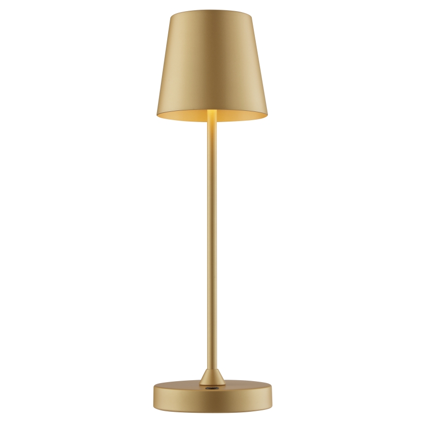 Brilliant - LED prigušiva punjiva na dodir vanjska stolna lampa ELORA LED/2,5W/5V 2700K 2600 mAh IP44 zlatna