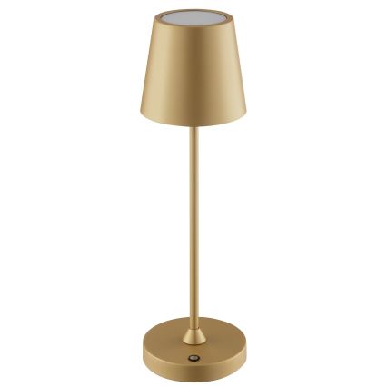 Brilliant - LED prigušiva punjiva na dodir vanjska stolna lampa ELORA LED/2,5W/5V 2700K 2600 mAh IP44 zlatna