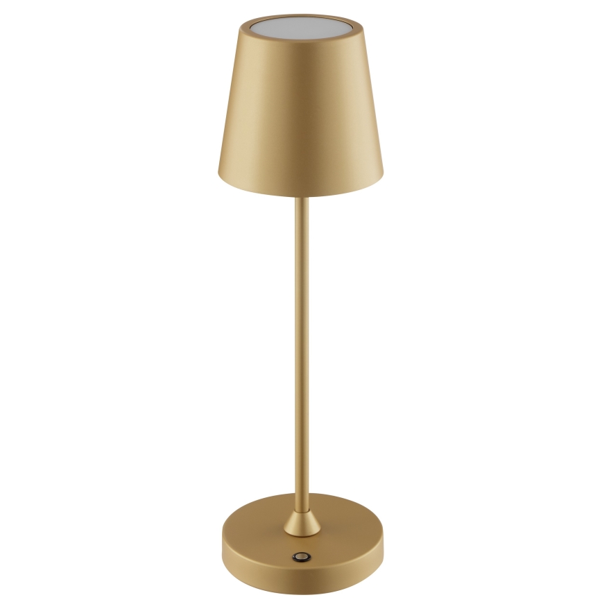 Brilliant - LED prigušiva punjiva na dodir vanjska stolna lampa ELORA LED/2,5W/5V 2700K 2600 mAh IP44 zlatna