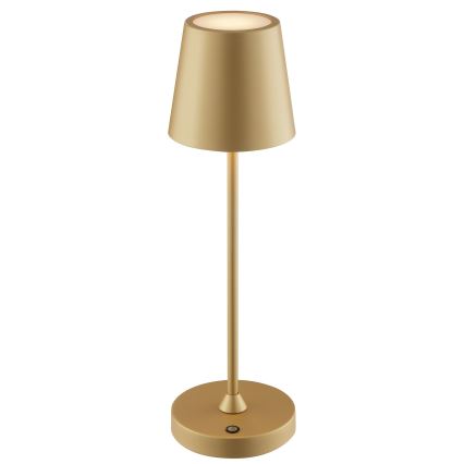 Brilliant - LED prigušiva punjiva na dodir vanjska stolna lampa ELORA LED/2,5W/5V 2700K 2600 mAh IP44 zlatna