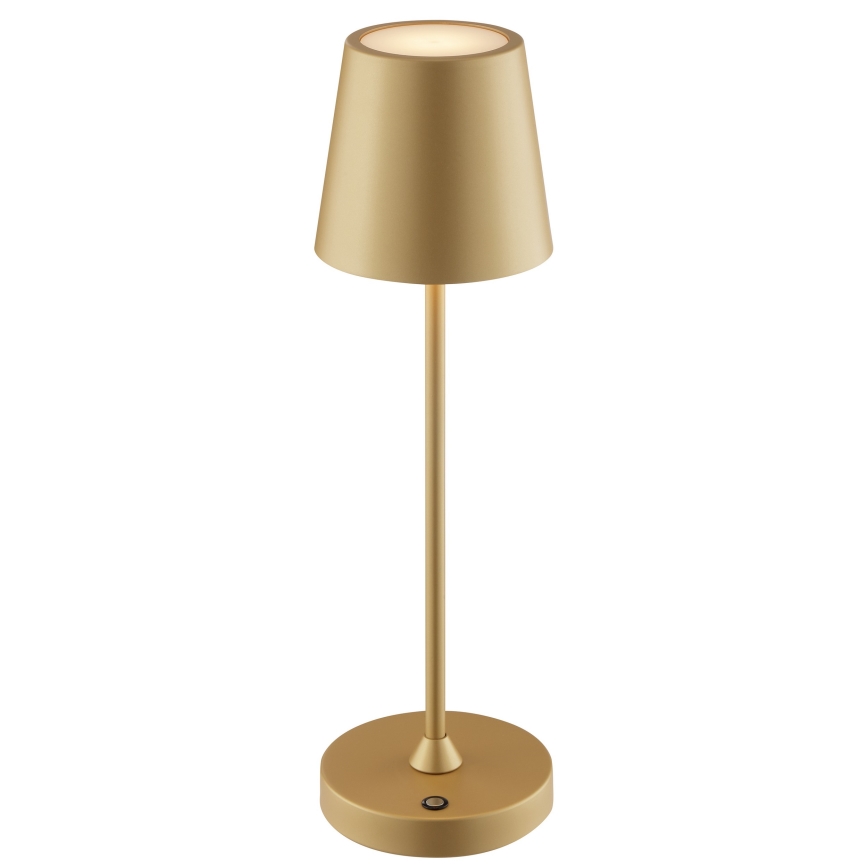 Brilliant - LED prigušiva punjiva na dodir vanjska stolna lampa ELORA LED/2,5W/5V 2700K 2600 mAh IP44 zlatna
