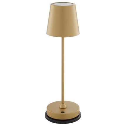 Brilliant - LED prigušiva punjiva na dodir vanjska stolna lampa ELORA LED/2,5W/5V 2700K 2600 mAh IP44 zlatna