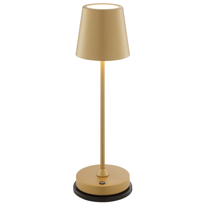 Brilliant - LED prigušiva punjiva na dodir vanjska stolna lampa ELORA LED/2,5W/5V 2700K 2600 mAh IP44 zlatna