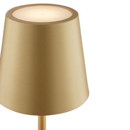 Brilliant - LED prigušiva punjiva na dodir vanjska stolna lampa ELORA LED/2,5W/5V 2700K 2600 mAh IP44 zlatna