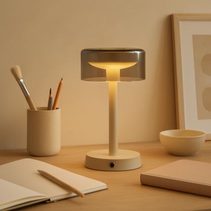 Brilliant - LED s možností prigušivanja punjiva dodirna vanjska stolna lampa RAZOR LED/2,5W/5V 2700K 2600 mAh IP44 siva