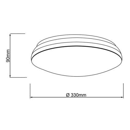 Brilliant - LED RGBW stropna svjetiljka s prigušivanjem MIDWAY LED/14W/230V 3100-6500K Wi-Fi Tuya + daljinski upravljač
